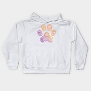 Cat Paw Mandala Kids Hoodie